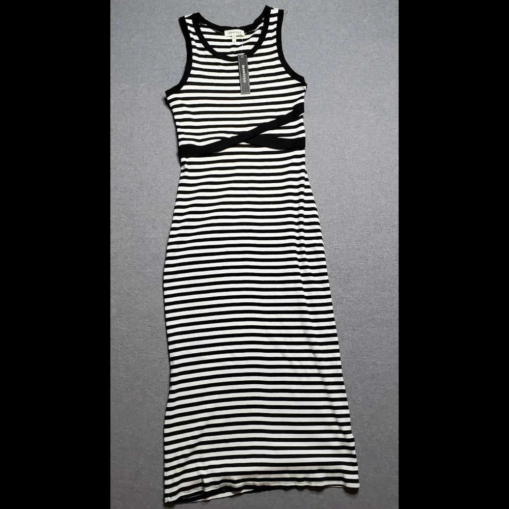 Monteau Striped Sleeveless Maxi‎ Dress